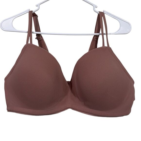 Aerie 38DD Warm Pink Lace Detail Lined Demi Bra - Picture 1 of 3
